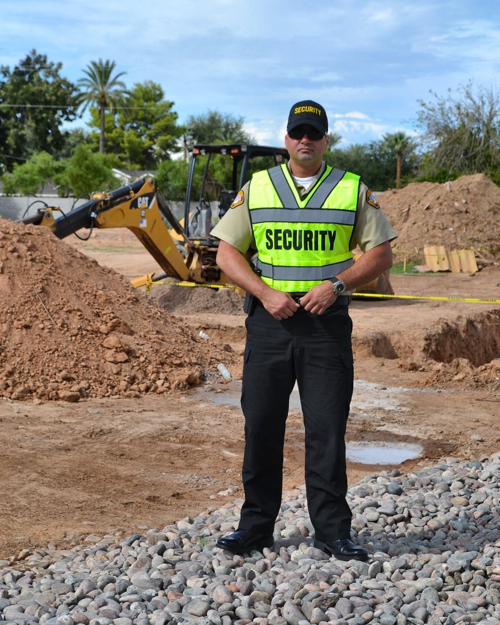 SecureOne security officer at a construction site